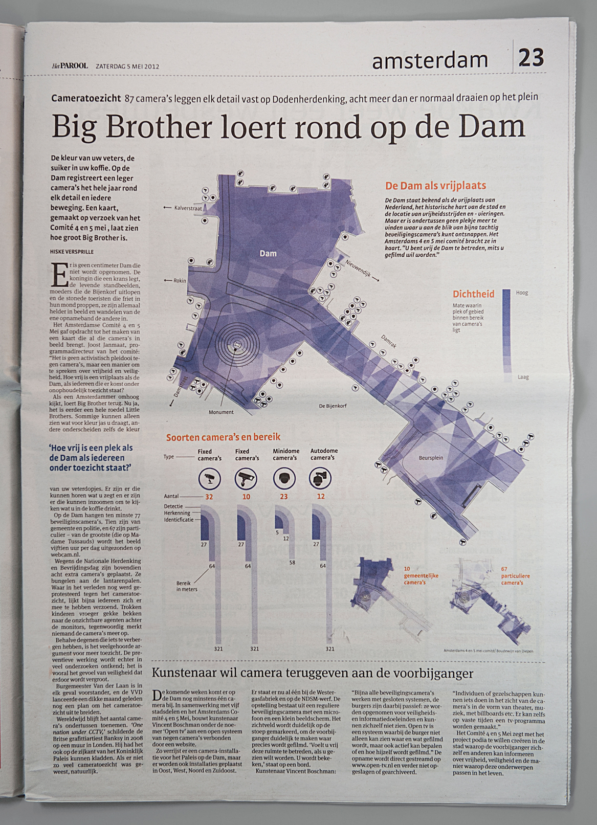 Infographic in the newspaper het parool